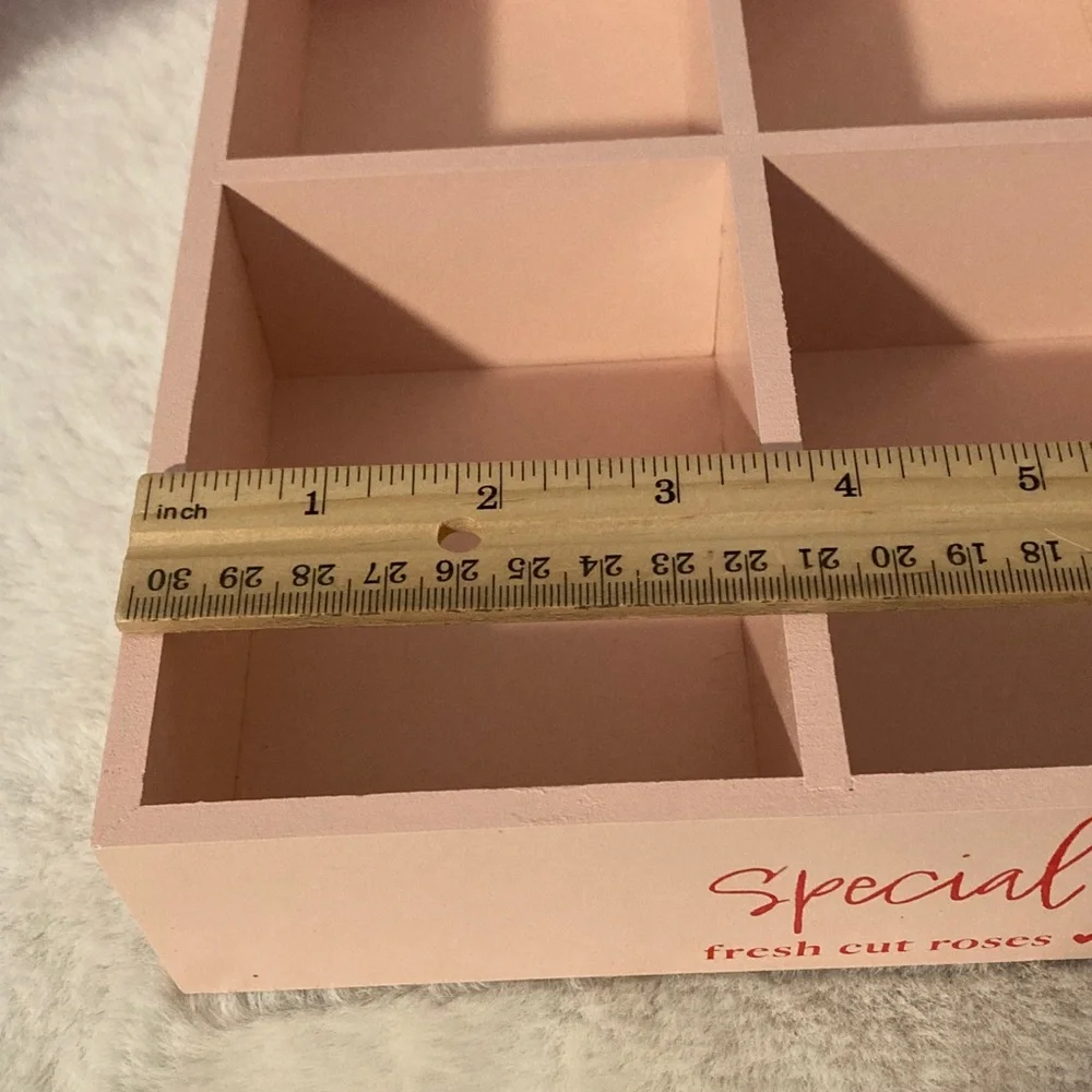 Target BP 2023 Pink Wooden Organizer with Red Text